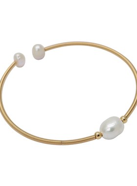 法式简约珠珠手镯轻奢小众女生时尚2023年新款可调节