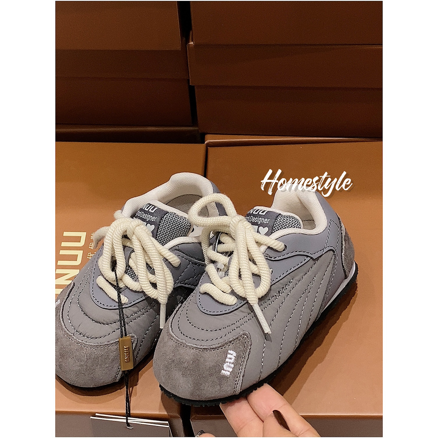 韩货inuu 春秋款魔术贴软软包子鞋可爱好穿粉紫色女宝休闲鞋