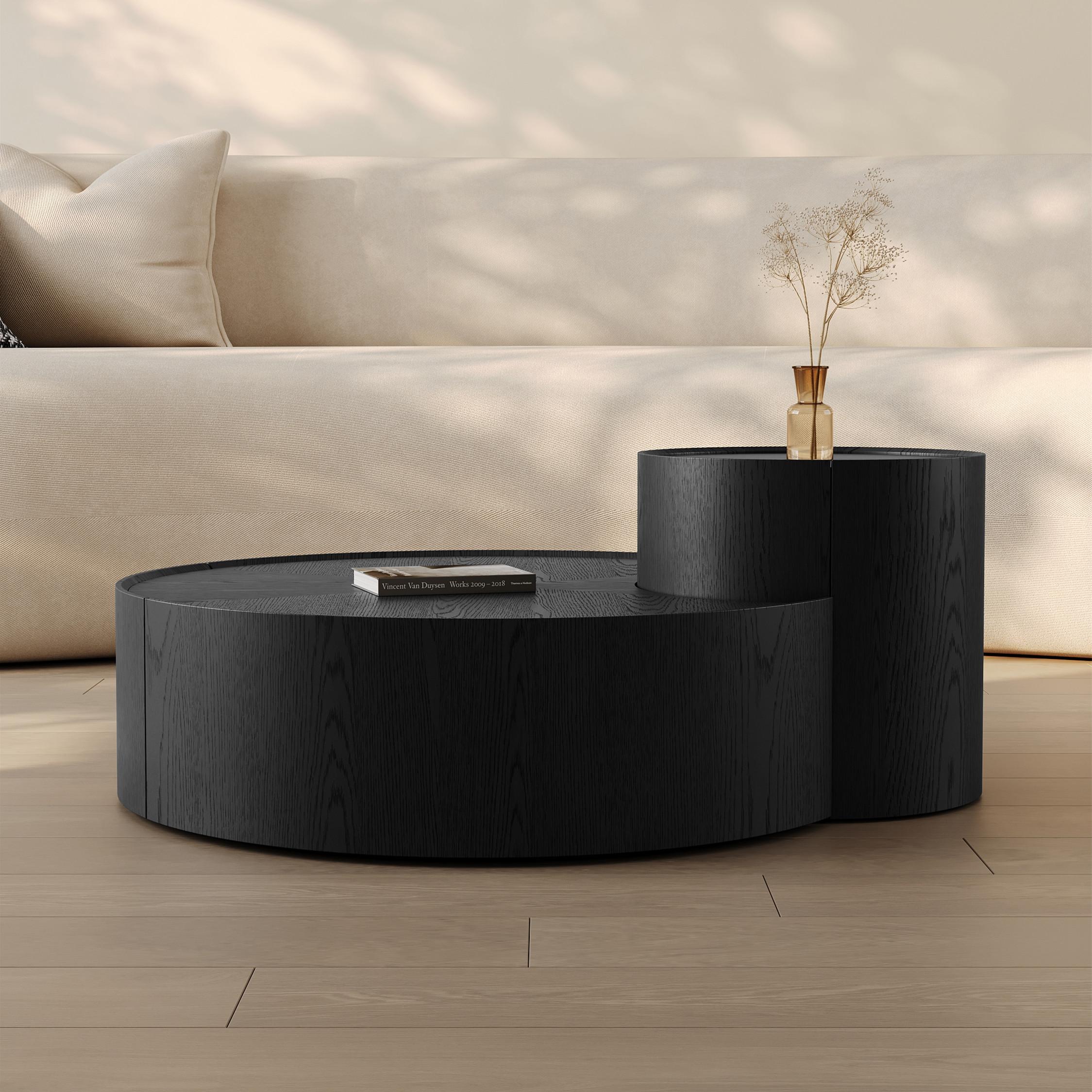 简奢胡桃木实木茶几大师设计轻奢