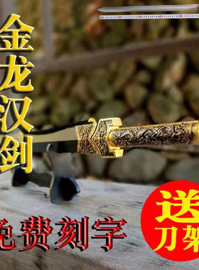 龙泉市不锈钢刀剑镇宅宝剑越王金龙汉剑防身冷兵器户外健身未开刃