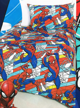蜘蛛侠漫威被套被罩无枕头套140x210儿童卡通SPDER-MAN学宿舍外贸