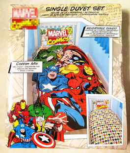 漫威被套被罩枕头套135x200 儿童MARVEL绿巨人钢铁侠雷神学生外贸