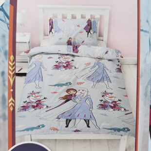 冰雪奇缘被套被罩枕套135x200 爱莎安娜FROZEN儿童卡通学生 外贸