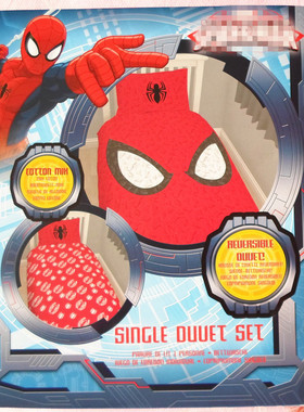 蜘蛛侠漫威被套被罩枕头套135x200 儿童卡通幼儿园SPDER-MAN学生