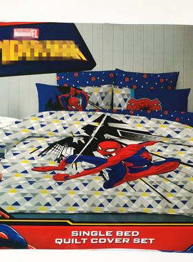 蜘蛛侠漫威被套被罩枕头套140x210儿童卡通SPDER-MAN学生宿舍床品