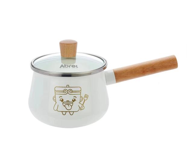 安博力奶锅珐琅辅食锅搪瓷婴儿用