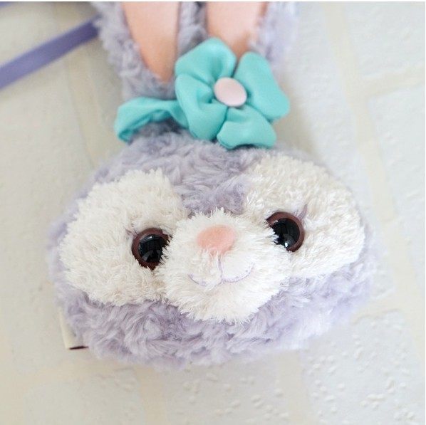 达菲熊新朋友stella lou史黛拉芭蕾兔毛绒斜挎包单肩包可爱零钱包