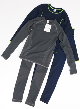 德国单出口100-140码儿童小童滑雪运动速干内衣两件套装