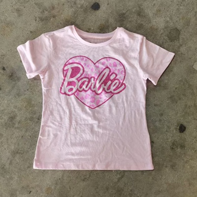 外贸出口欧美女童儿童芭比短袖T恤衫夏季半袖上衣