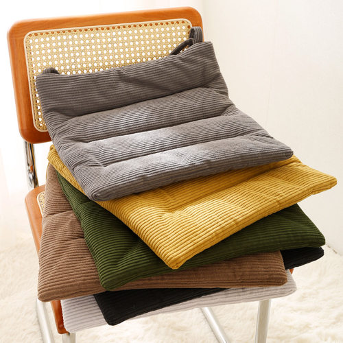 轻奢灯芯绒防滑啊薄款坐垫