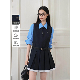 新款 学院风连衣裙女26年春季 百褶好搭裙子C2FAG1226 商场同款