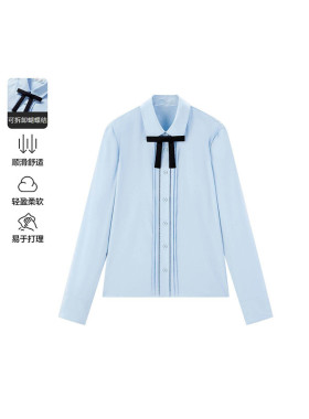【商场同款】免熨垂感减压府绸衬衫女夏季新款上衣女C1CAG2103