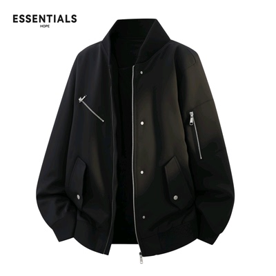 ESSENTIALS美式工装棒球服棉衣男款冬季加厚保暖飞行夹克夹棉外套