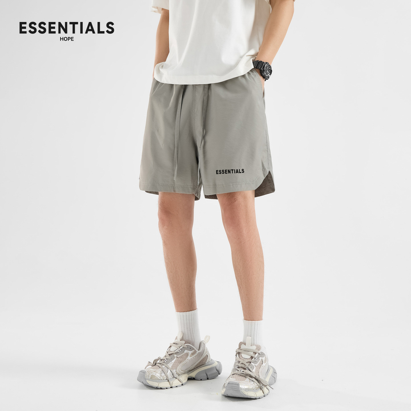 ESSENTIALS HOPE夏季薄款冰丝短裤男新款透气宽松百搭休闲五分裤