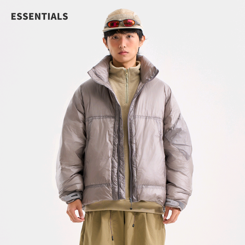 ESSENTIALS冬季户外85绒立领羽绒服男女复古轻量化防寒保暖外套