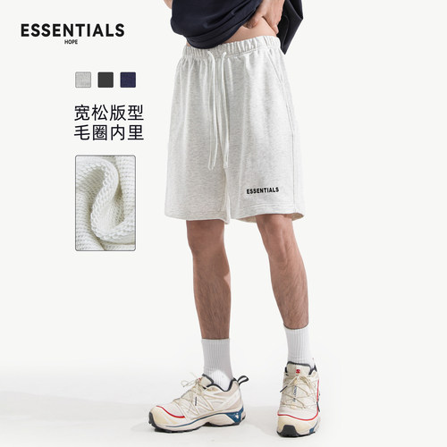 ESSENTIALS HOPE夏季休闲五分裤男生2026新款宽松百搭简约潮短裤