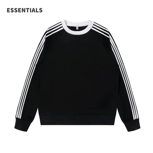 ESSENTIALS重磅410G圆领卫衣男秋冬季新款美式潮流三条杠宽松上衣