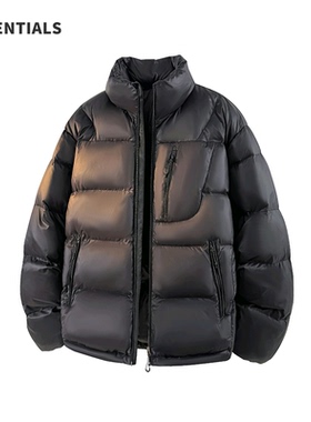 ESSENTIALS棉服男冬季2025新款宽松百搭加厚立领面包服棉衣外套