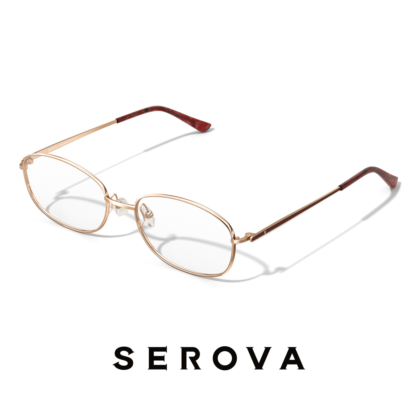 SEROVA施洛华超轻椭圆小框近视眼镜女士款钛架优雅可配度数 SP732