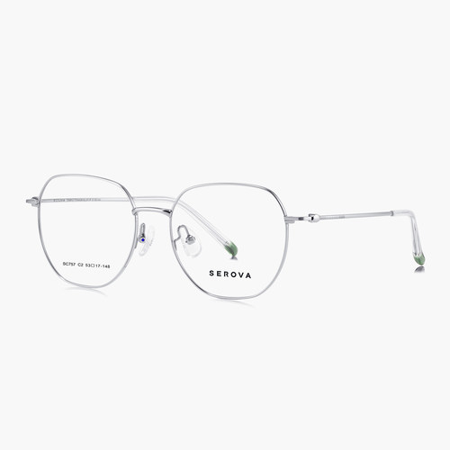 2025新款施洛华近视眼镜框简约多边钛架可配近视度数男女款 SC757