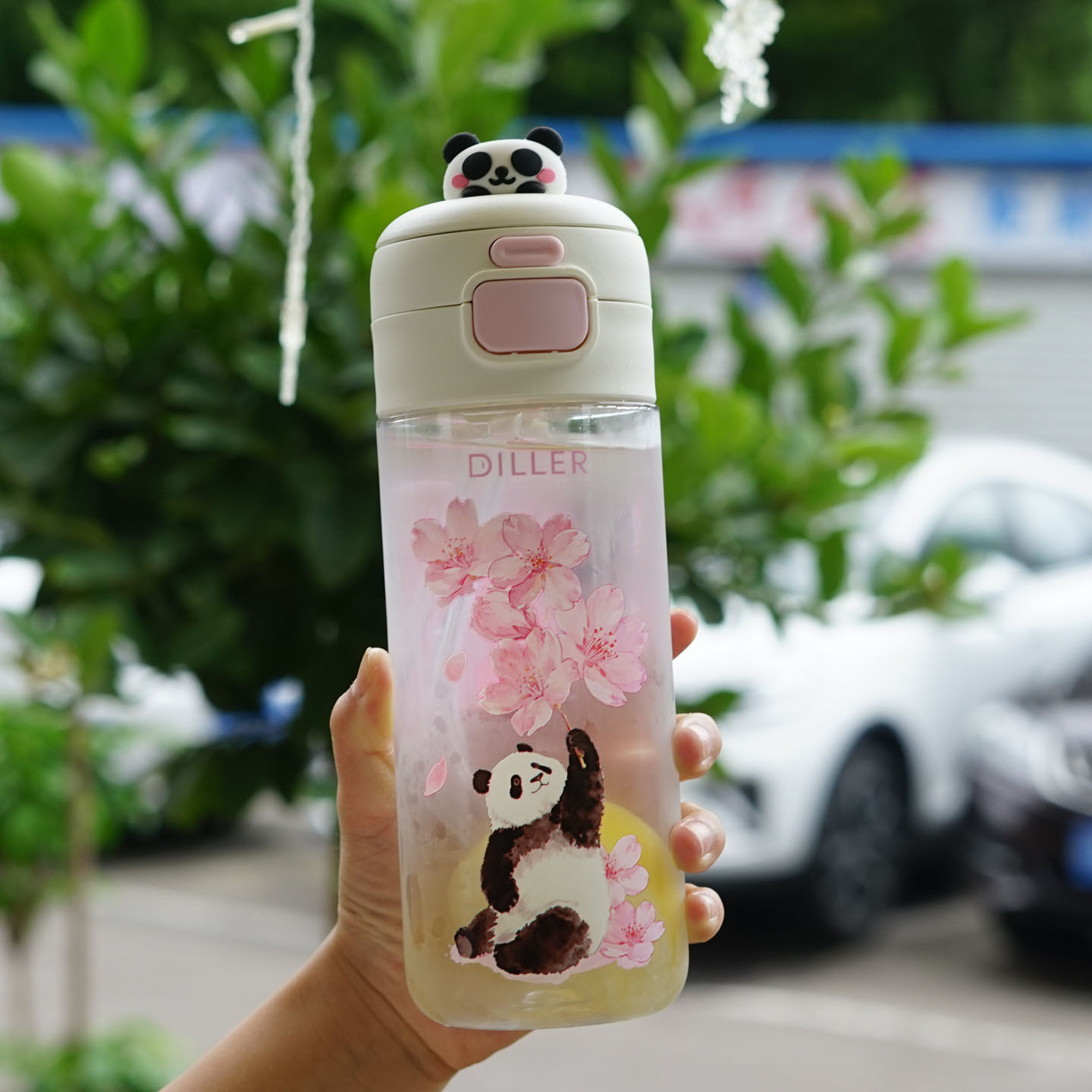 樱花Tritan吸管杯大容量便携