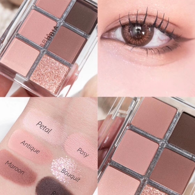 保税 韩国 BBIA/碧娥六色眼影盘日常01哑光珠光06低饱和烟粉色5g