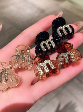 简约风迷你小抓夹前额碎发侧边发夹可爱水钻高级感气质小夹子发饰