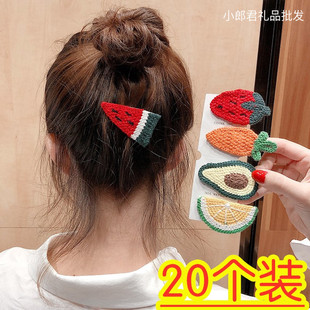 20个水果发夹创意扫码 赠品小礼物微商实用地推活动女生创意小礼品