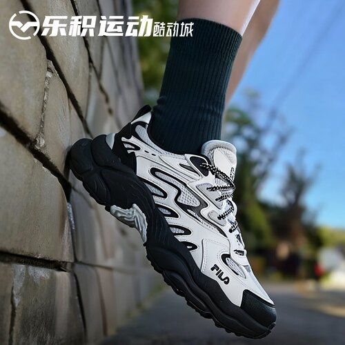 乐积运动 FILA斐乐 Fern 蕨草鞋 白灰低帮 老爹鞋 F12W521119FCF