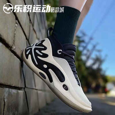 乐积运动 LINING李宁 韦德之道11  白黑 中帮篮球鞋 ABAU049-6