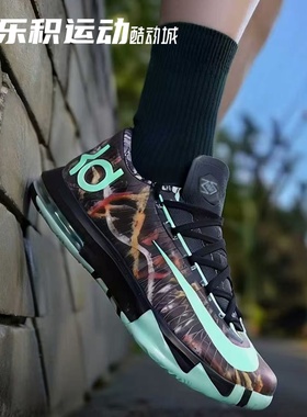 乐积运动 Nike KD6杜兰特6代黑绿全明星低帮实战篮球鞋FQ8356-900