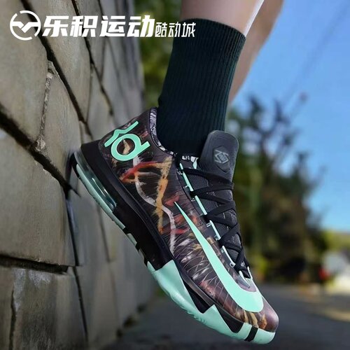 乐积运动 Nike KD6杜兰特6代黑绿全明星低帮实战篮球鞋FQ8356-900