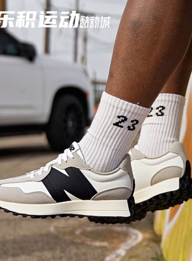 乐积运动 NEW BALANCE NB327 灰白黑 低帮复古休闲跑步鞋 MS327FE
