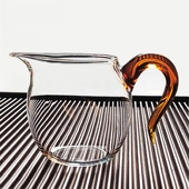 茶本堂公道杯茶漏分茶器茶具茶海公杯加厚耐热彩把玻璃大号均公杯