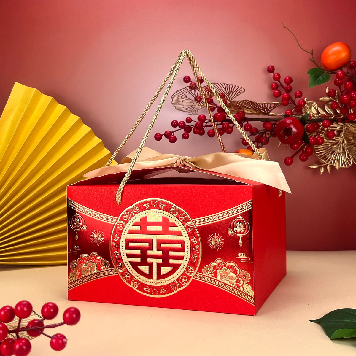 结婚伴手礼盒小号婚礼回礼盒大号喜宴礼品包装盒特大号伴娘喜糖盒