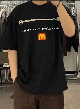 CPFM.XYZ X McDonalds麦当劳联名勺子发泡短袖麦门美式潮牌T恤男