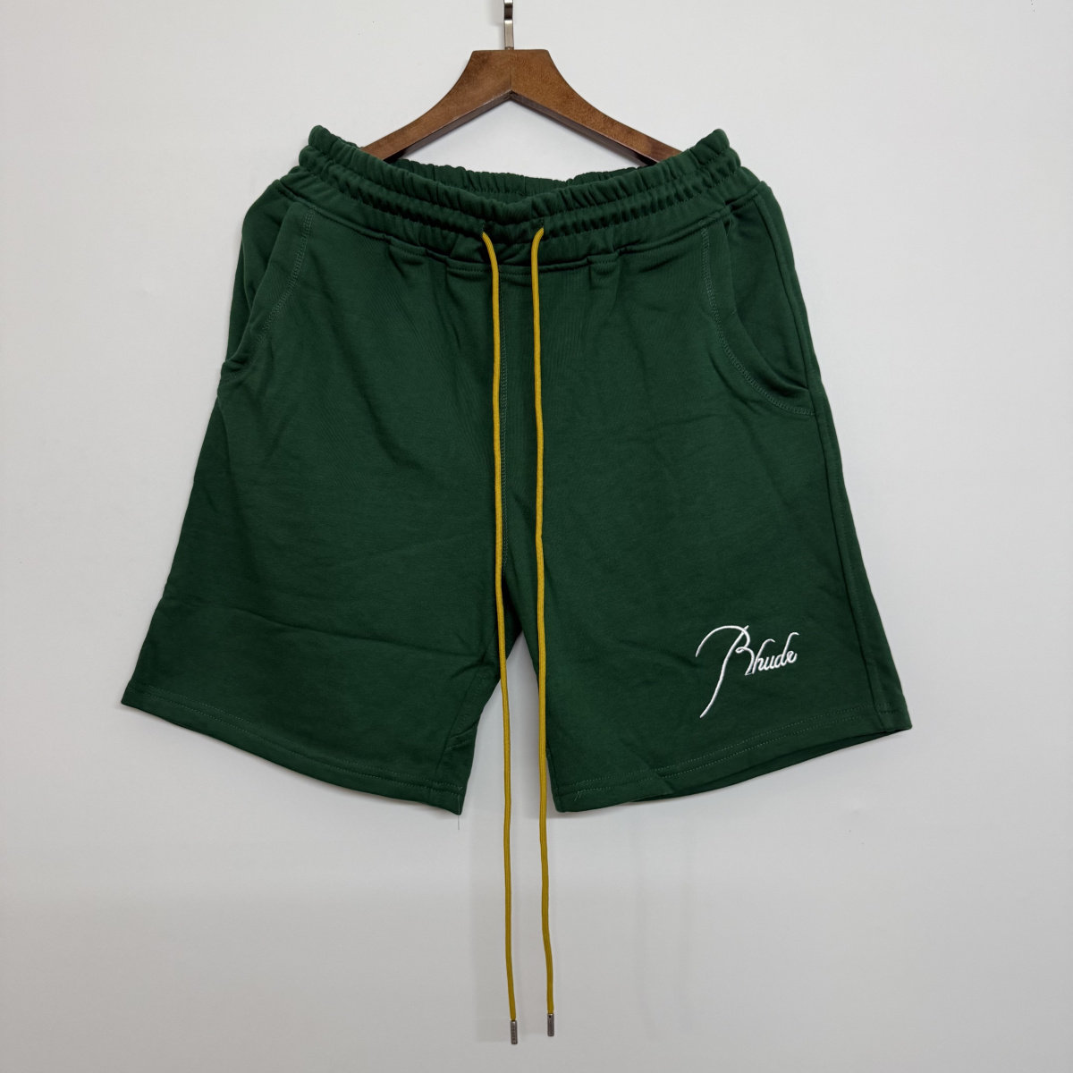 RHUDE绿色美式街头短裤男潮牌复古高街休闲运动四分篮球裤夏季棉,男装,短裤,淘宝优惠券,粉丝福利购,淘宝优惠卷