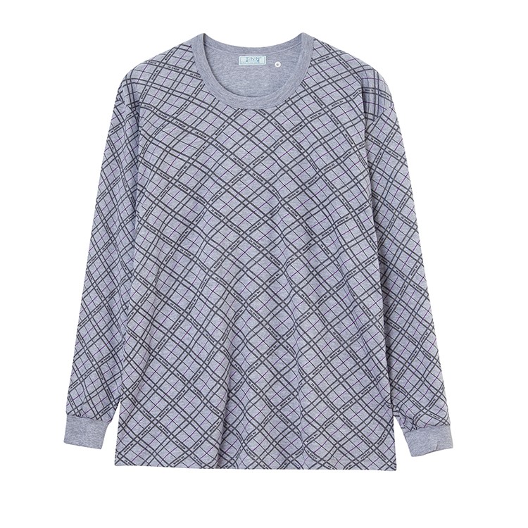 针织秋衣男士圆领中老年