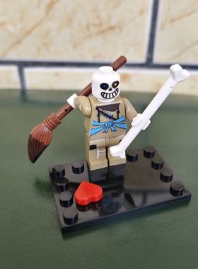 undertale传说之下游戏周边sans第三方设计人仔兼容拼装inksans