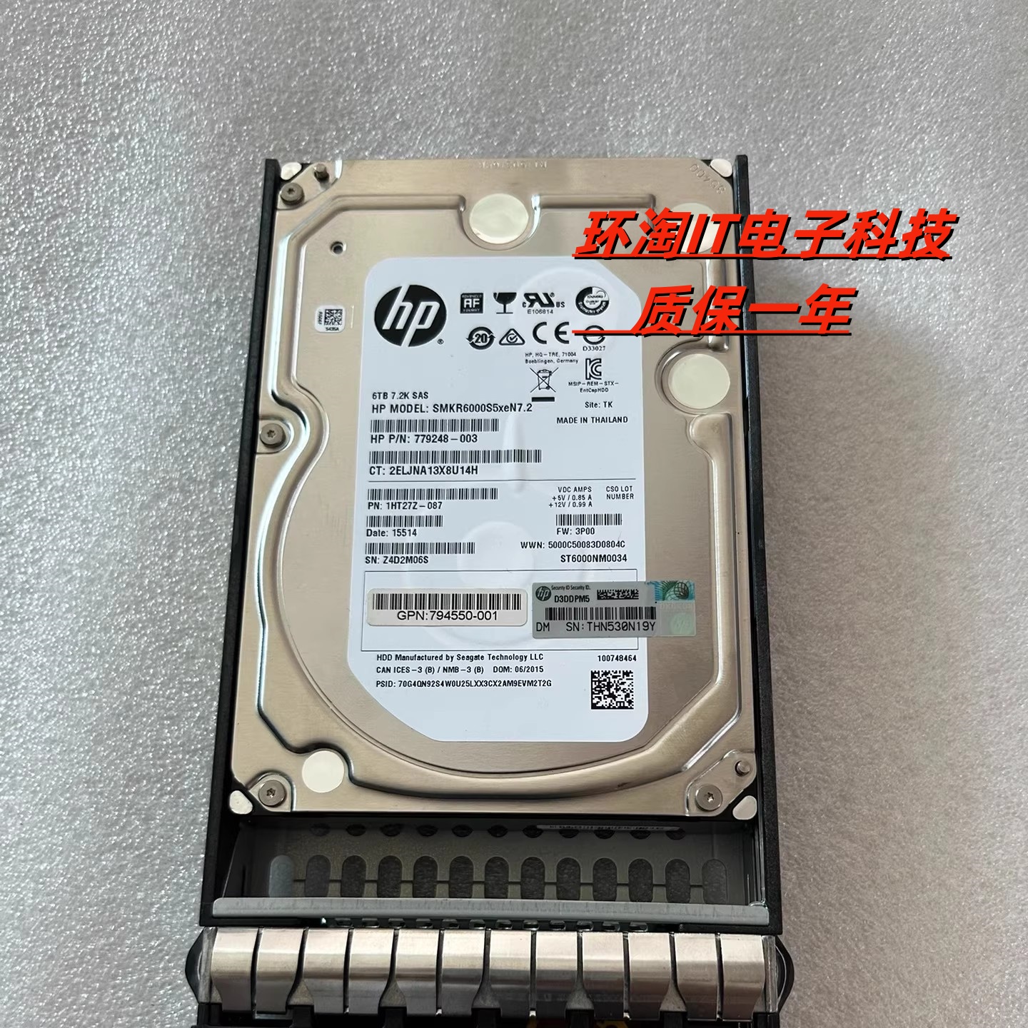 6T 7.2K SAS 3.5 779248-003 794550-001 K0F28A 3PAR 存储硬盘