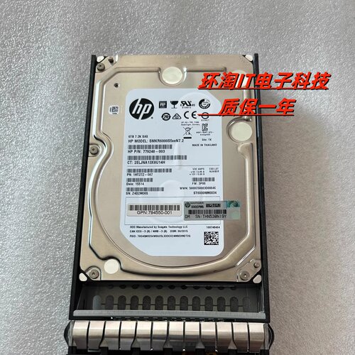 6T 7.2K SAS 3.5 779248-003 794550-001 K0F28A 3PAR 存储硬盘