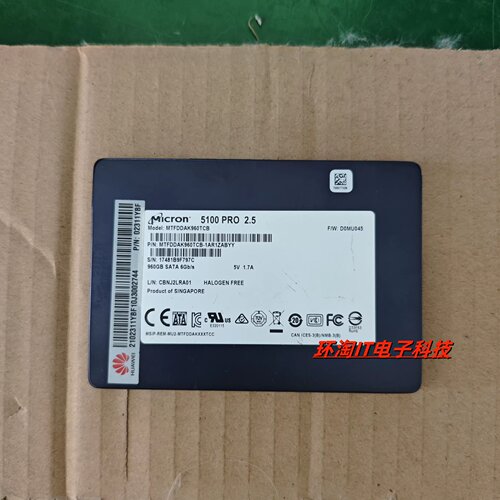 原装RH2288H V5 RH5588 V3固态硬盘 02311YBF 02311YBC 960G SATA