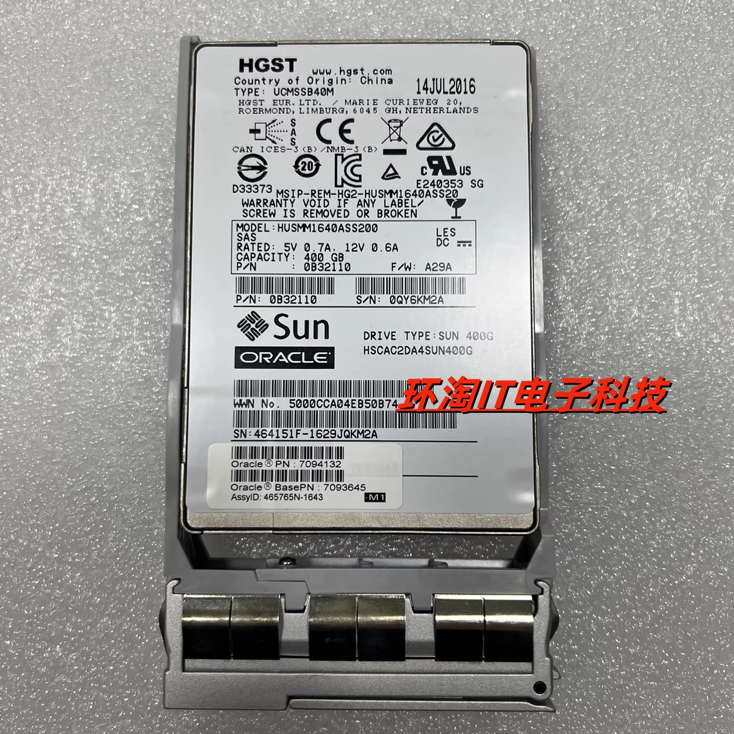 Sun Oracle X6-2 X7-2 X8-1 400G SAS SSD 硬盘 7094132 7093645