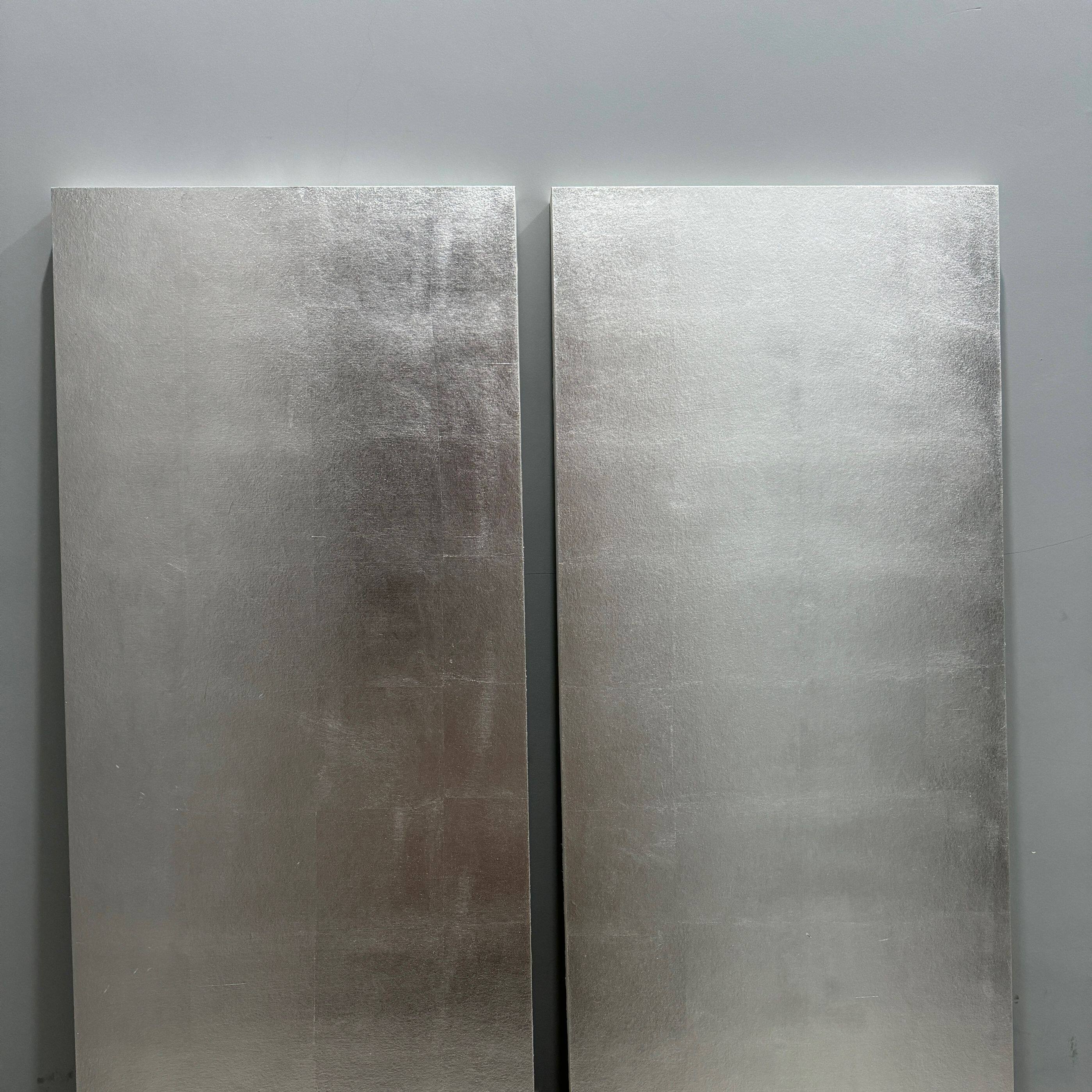 观荣堂定制纯银箔画板岩彩手工贴箔艺术装饰画复古做旧中式