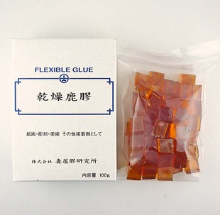 观荣堂鹿胶日本进口妻屋矿物颜料固体胶粒国画重彩岩彩画用胶中川