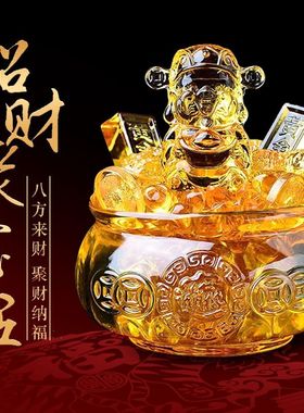 招财黄水晶琉璃聚宝盆