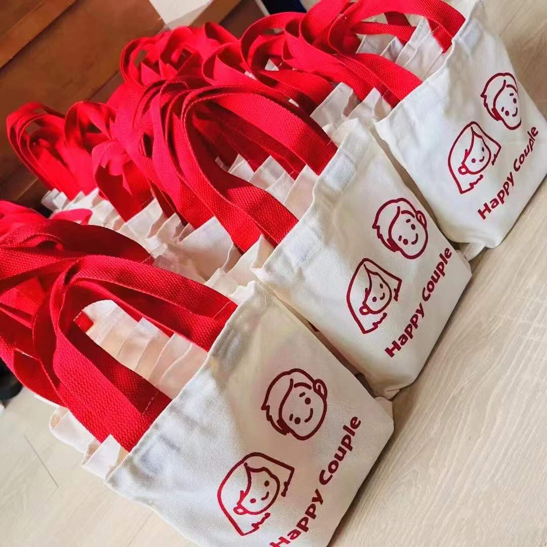 帆布袋婚庆定制喜庆糖袋