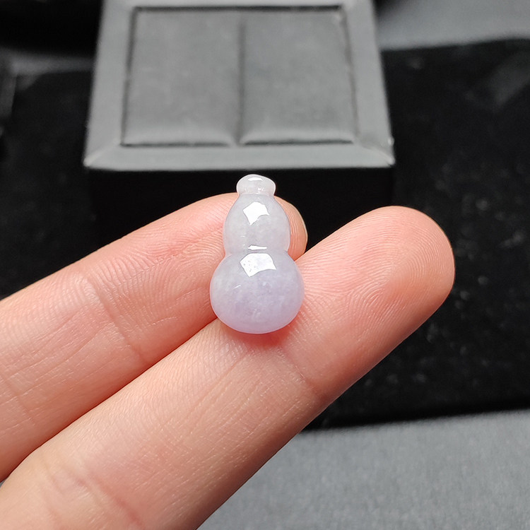 玉石寨玉器紫罗兰翡翠葫芦吊坠缅甸保真冰糯种老坑a货玉葫芦项坠