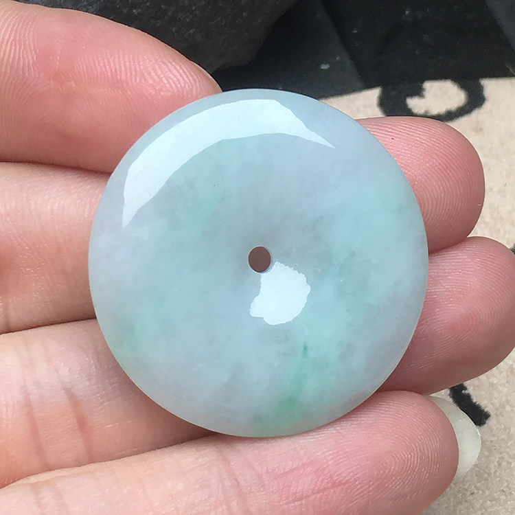 玉石寨A货翡翠玉石平安扣挂件