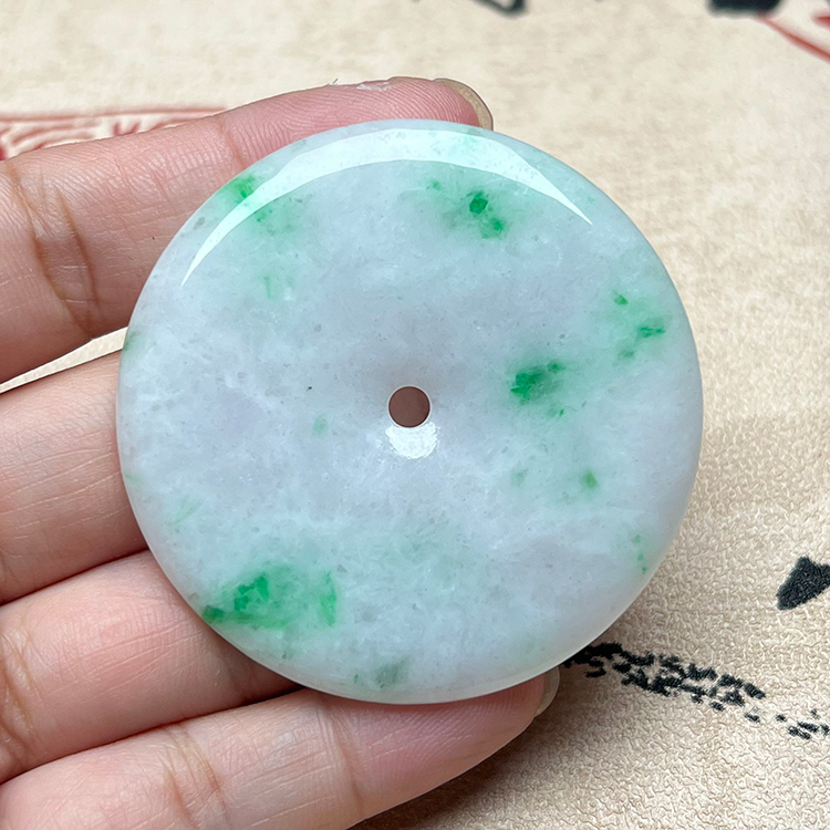 玉石寨翡翠平安扣玉吊坠缅甸玉器
